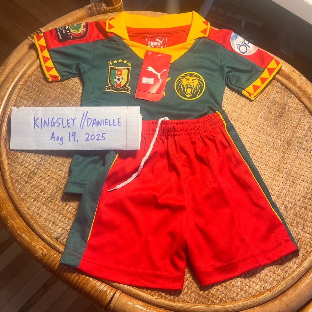 Puma Cameroon Kids Soccer Jersey & Shorts Set ⚽️ NWT (2T)